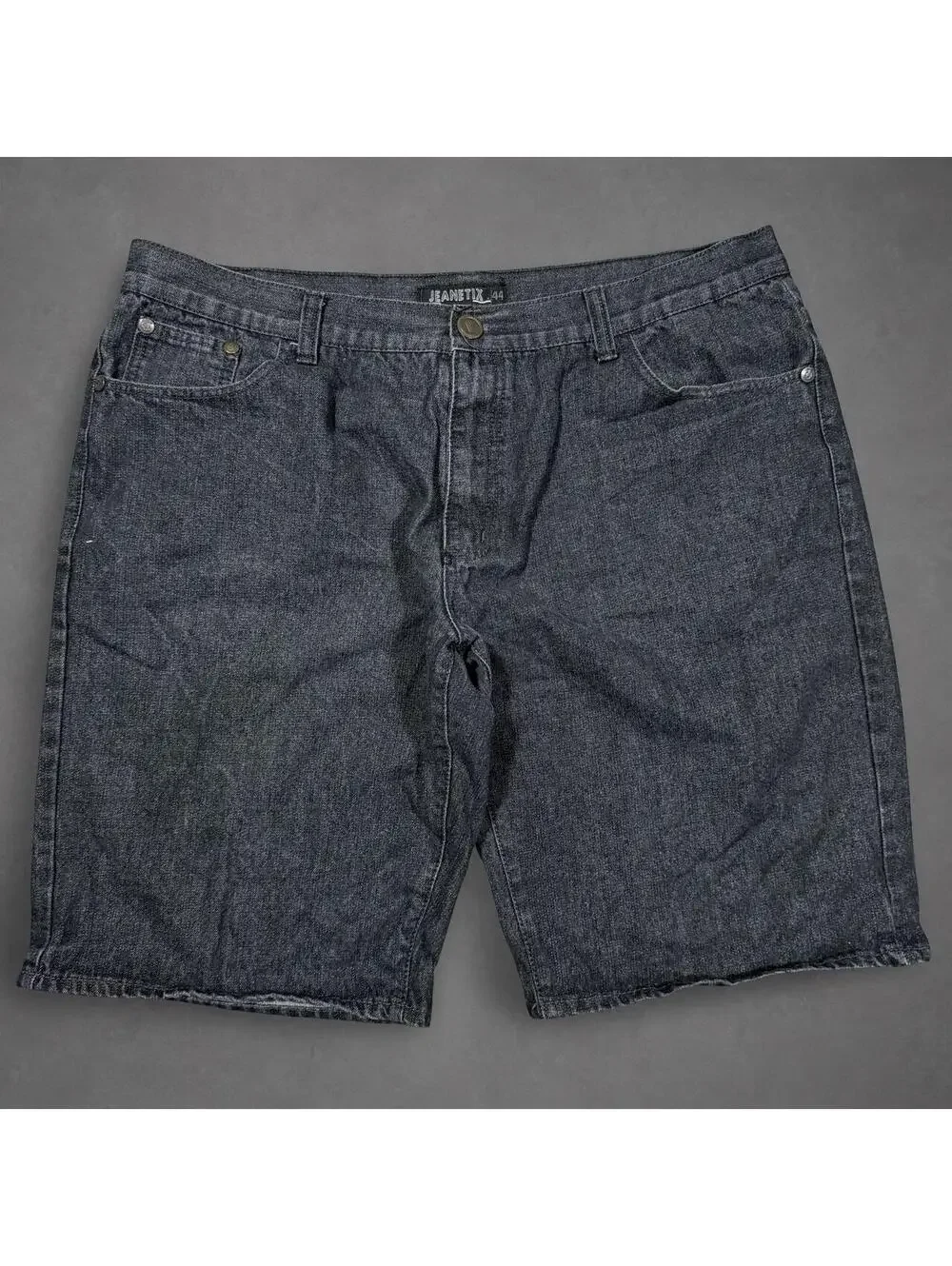 JEANETIX Y2K Black Denim Jorts Baggy Shorts Size 44